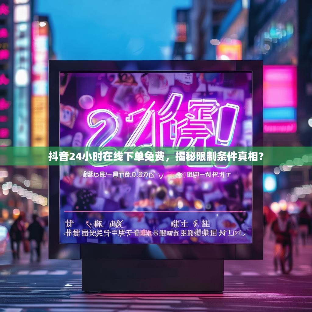 抖音24小时在线下单免费，揭秘限制条件真相？