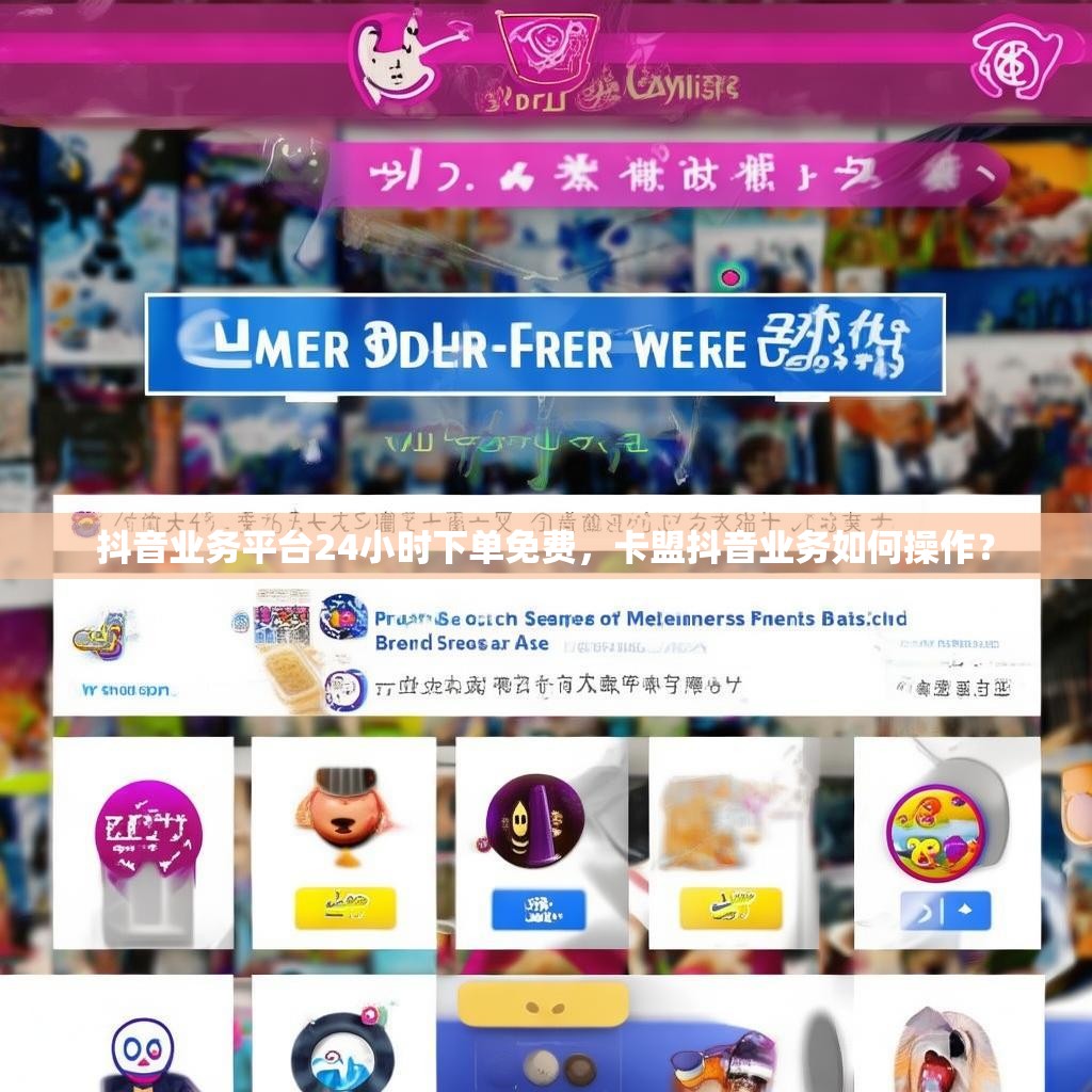 抖音业务平台24小时下单免费，卡盟抖音业务如何操作？