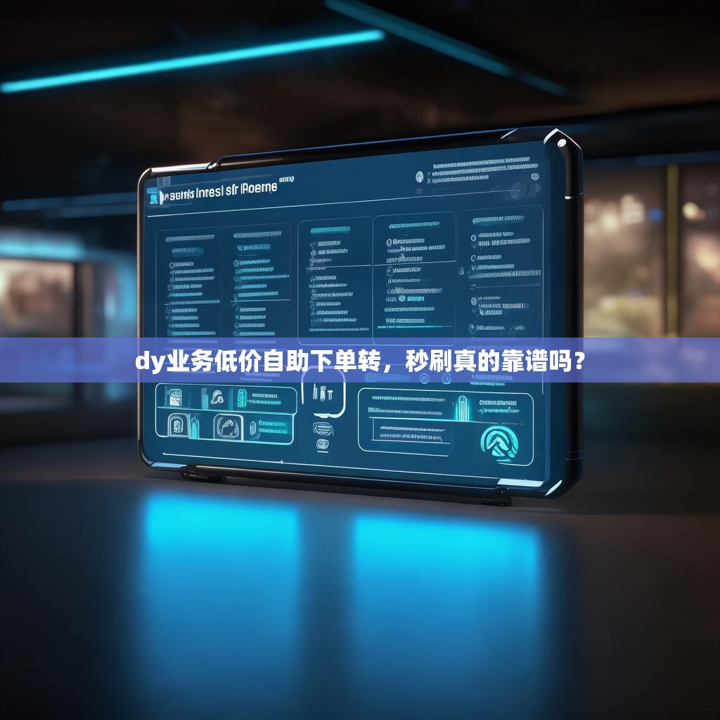 dy业务低价自助下单转，秒刷真的靠谱吗？