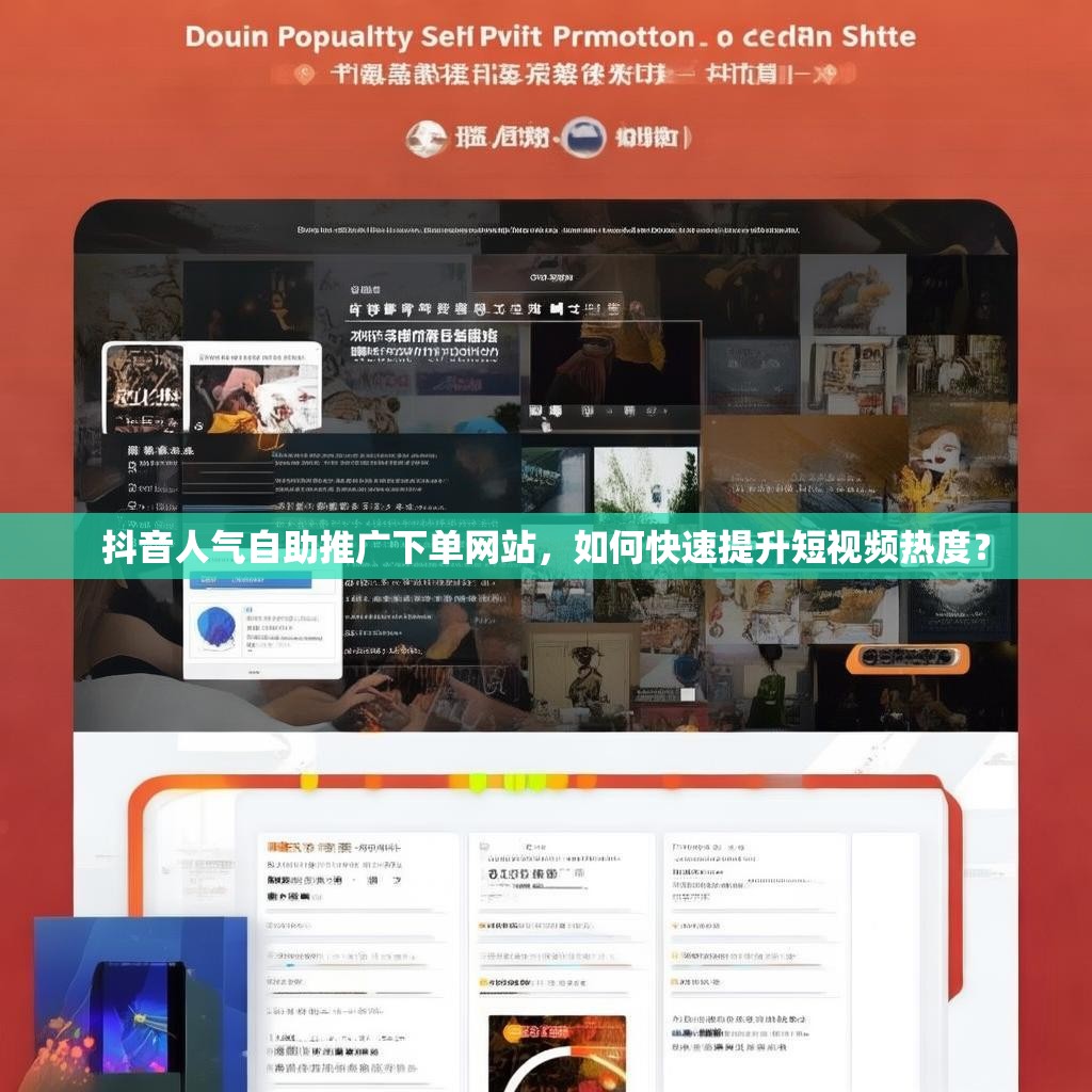 抖音人气自助推广下单网站，如何快速提升短视频热度？