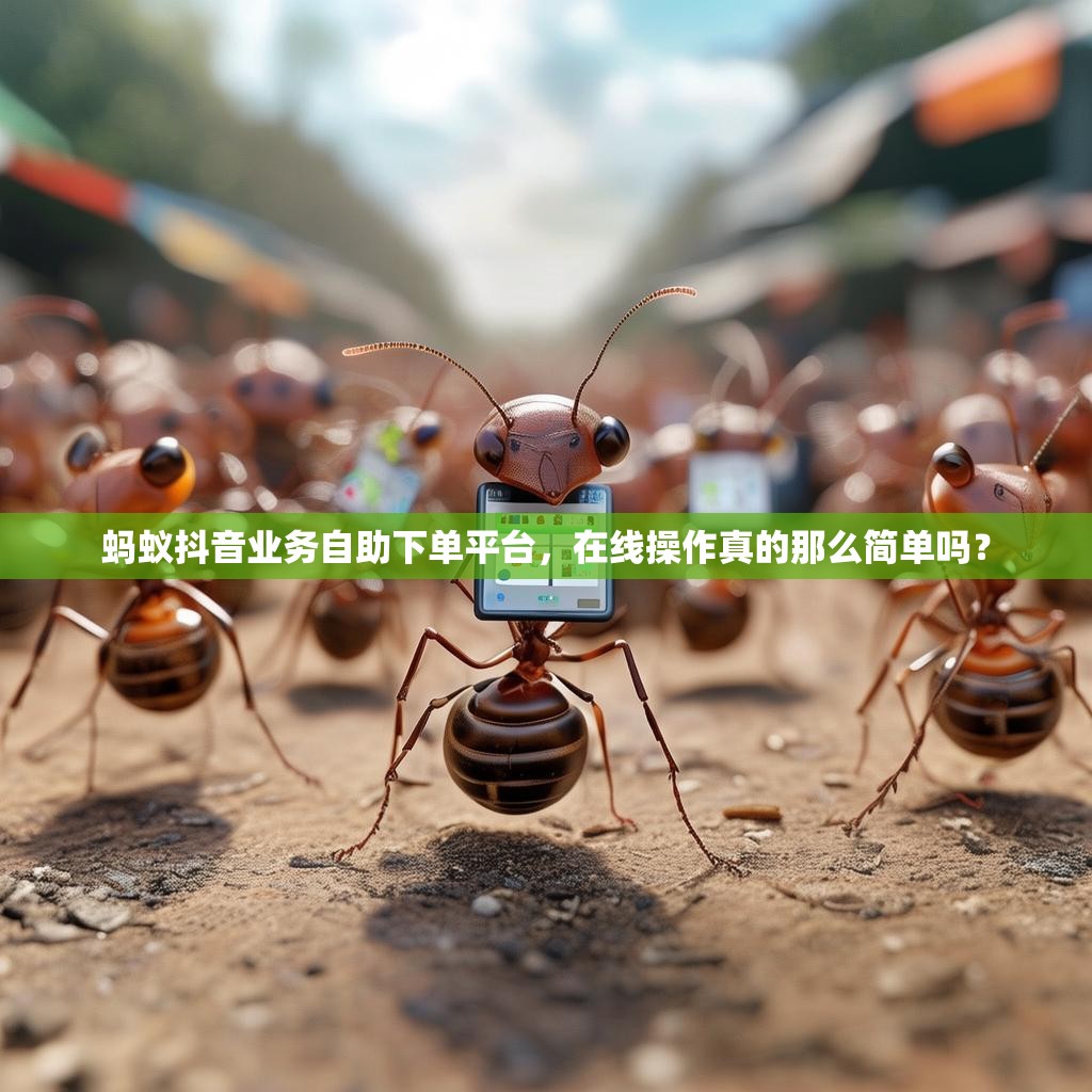 蚂蚁抖音业务自助下单平台，在线操作真的那么简单吗？