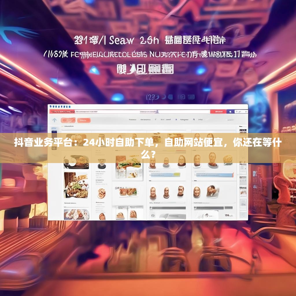 抖音业务平台：24小时自助下单，自助网站便宜，你还在等什么？