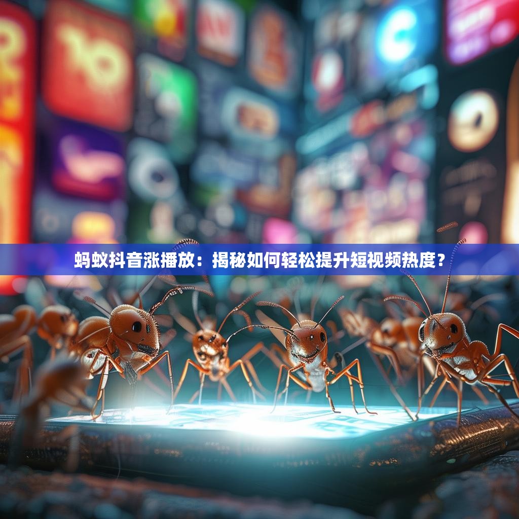 蚂蚁抖音涨播放:揭秘如何轻松提升短视频热度? 蚂蚁抖音涨播放:揭秘如何轻松提升短视频热度?