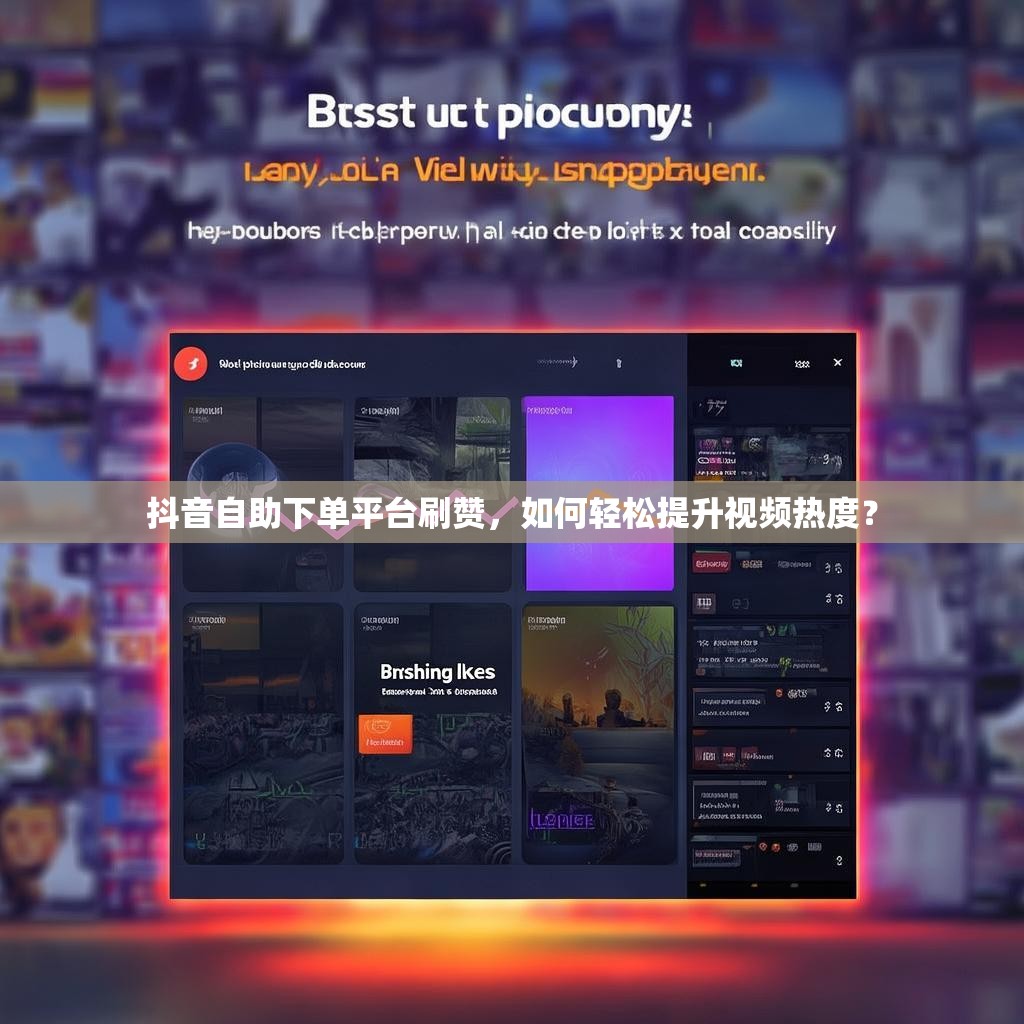 抖音自助下单平台刷赞，如何轻松提升视频热度？
