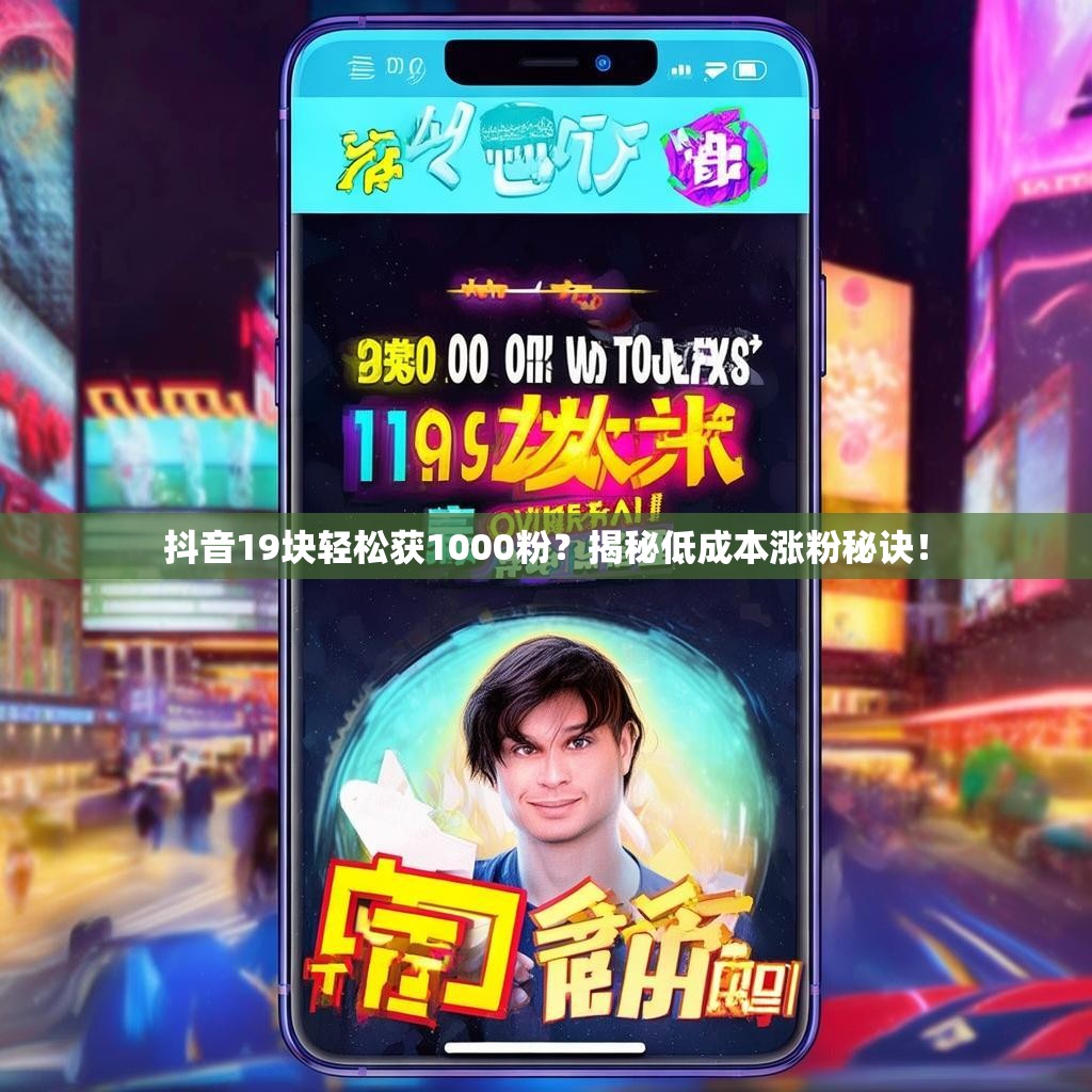 抖音19块轻松获1000粉？揭秘低成本涨粉秘诀！