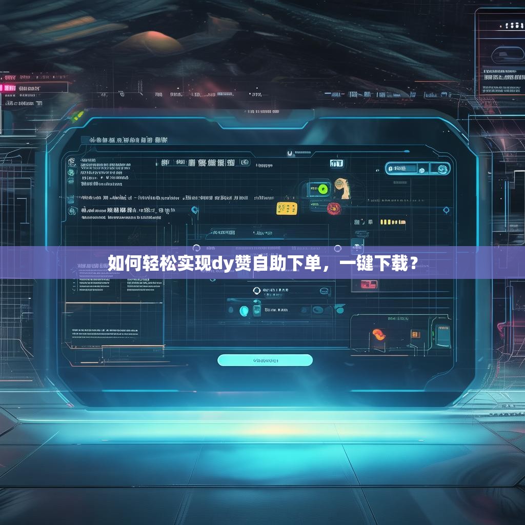 如何轻松实现dy赞自助下单，一键下载？
