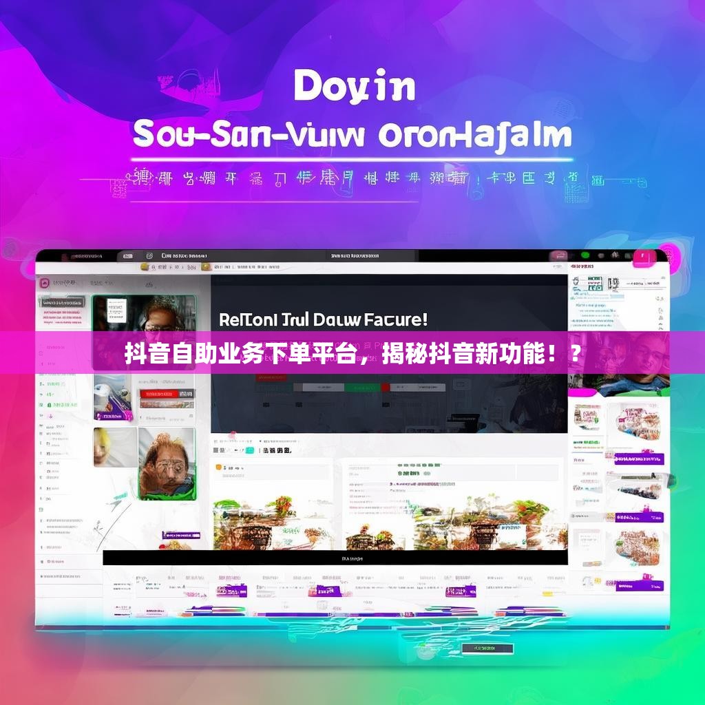抖音自助业务下单平台，揭秘抖音新功能！？