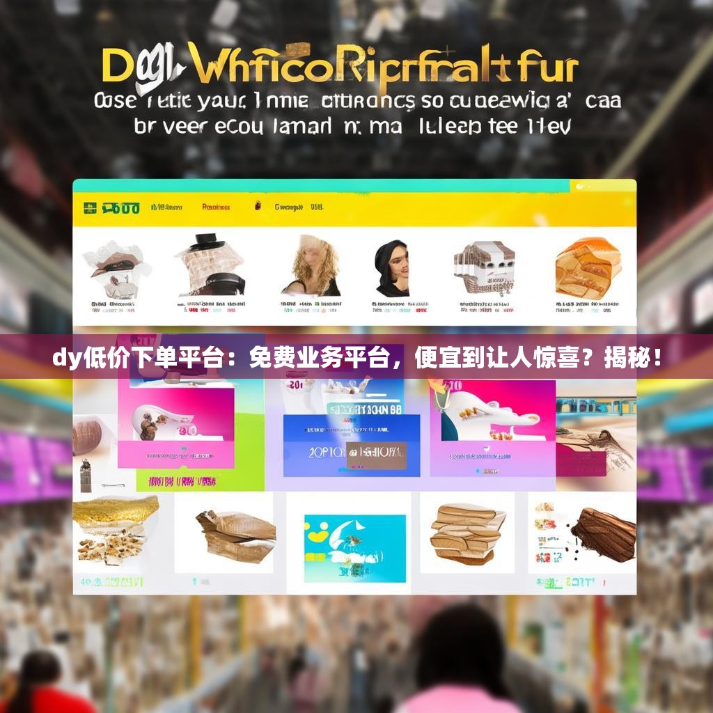 dy低价下单平台：免费业务平台，便宜到让人惊喜？揭秘！