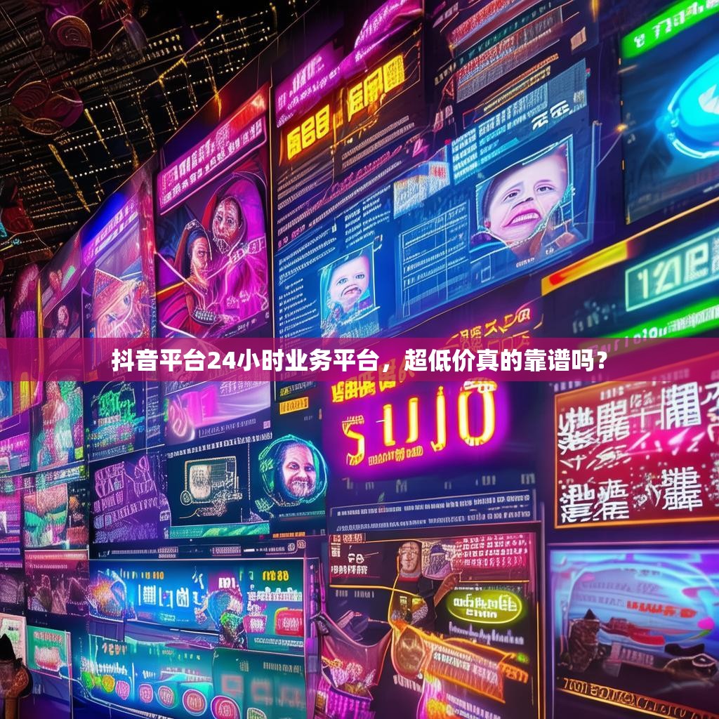 抖音平台24小时业务平台，超低价真的靠谱吗？
