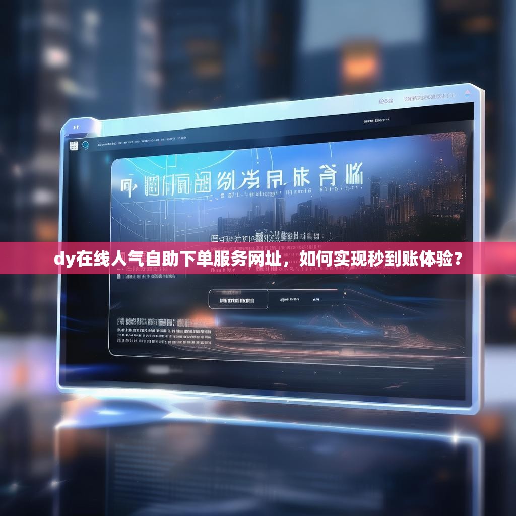 dy在线人气自助下单服务网址，如何实现秒到账体验？