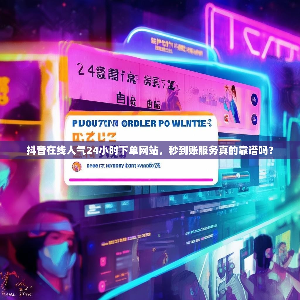 抖音在线人气24小时下单网站，秒到账服务真的靠谱吗？