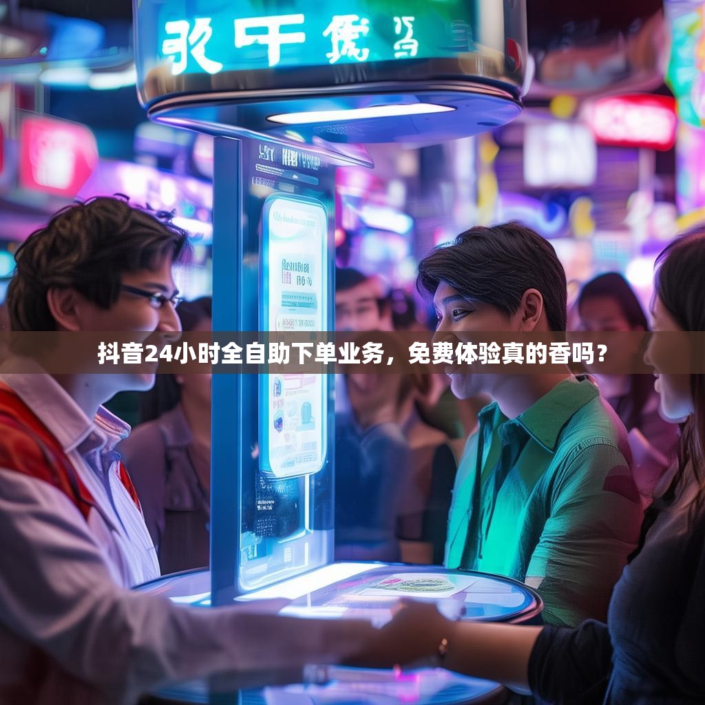 抖音24小时全自助下单业务，免费体验真的香吗？