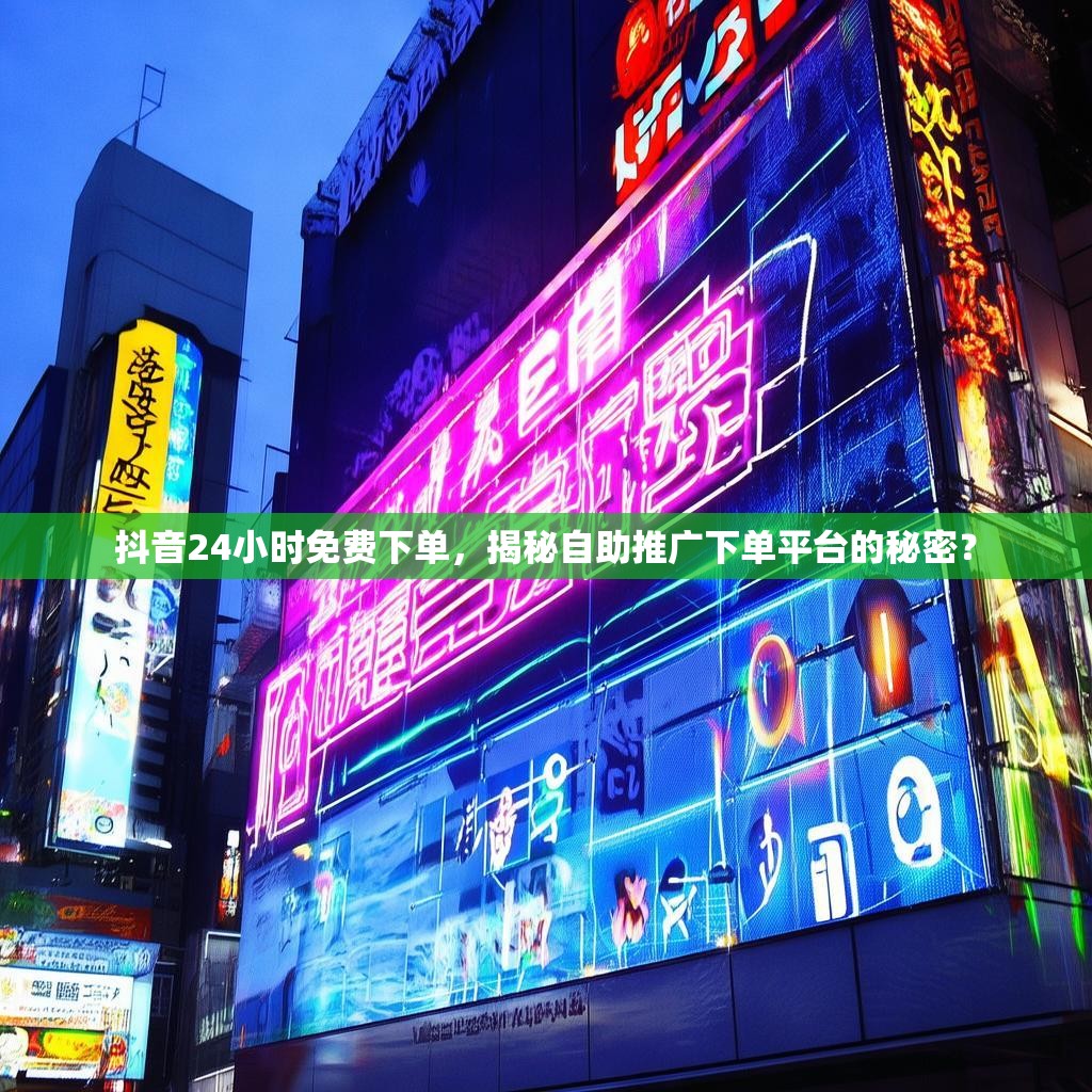 抖音24小时免费下单，揭秘自助推广下单平台的秘密？