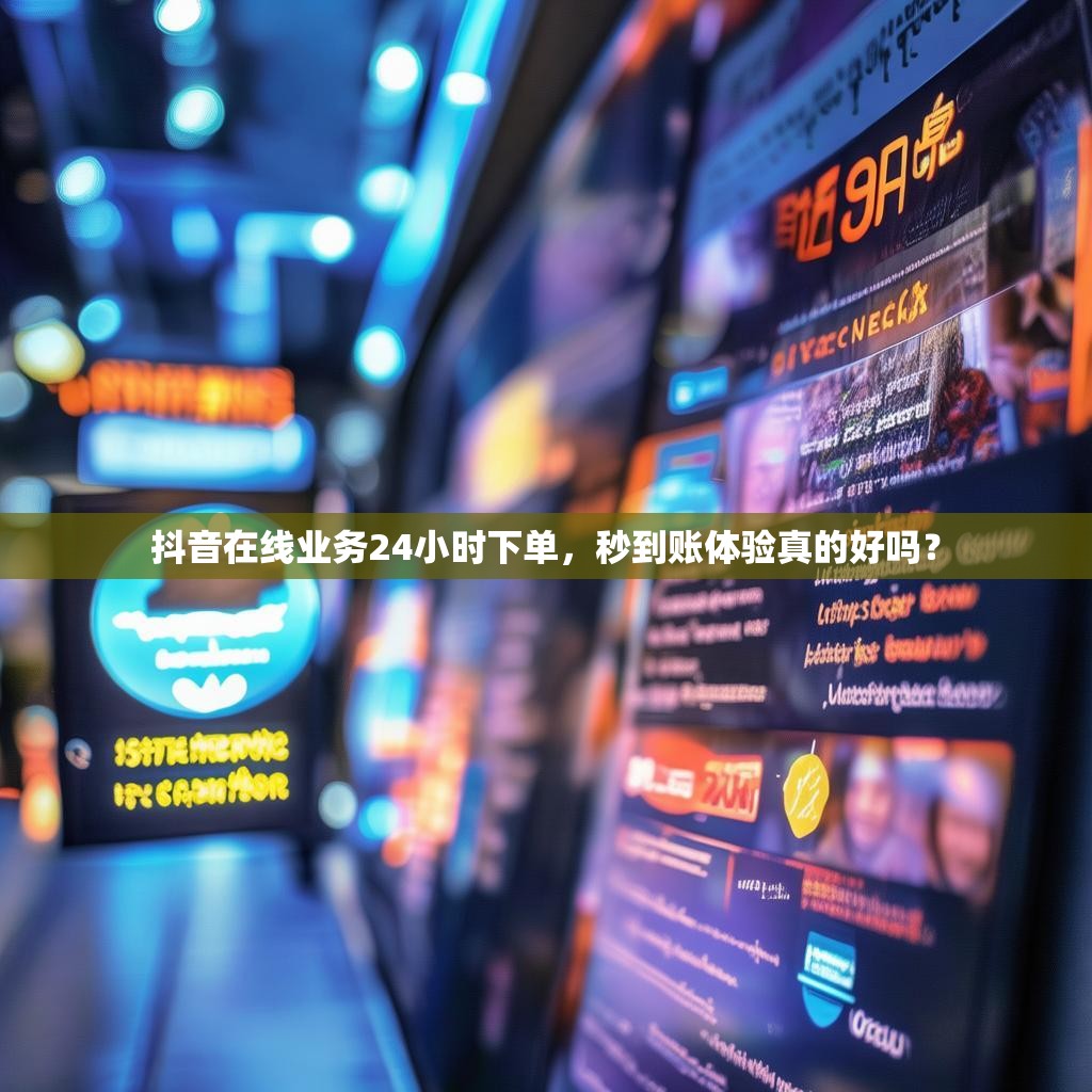 抖音在线业务24小时下单，秒到账体验真的好吗？