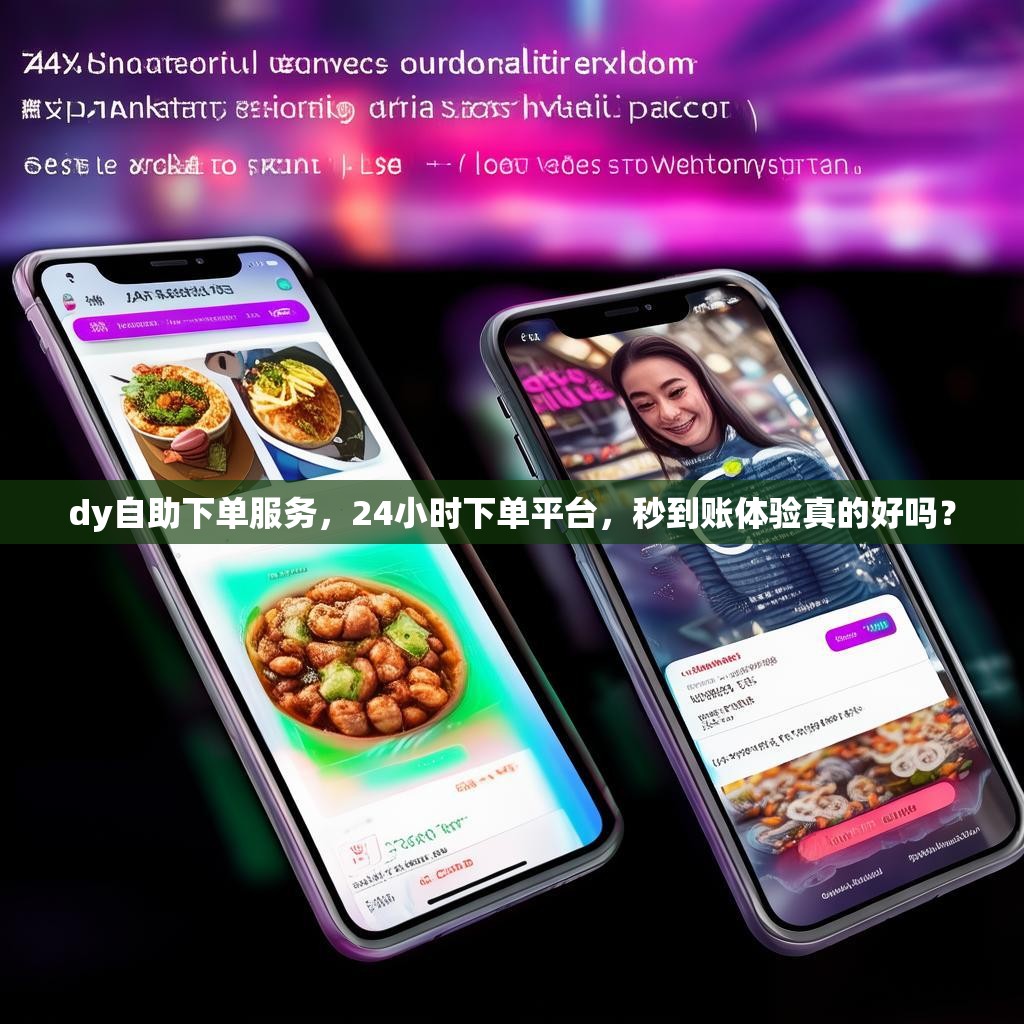 dy自助下单服务，24小时下单平台，秒到账体验真的好吗？