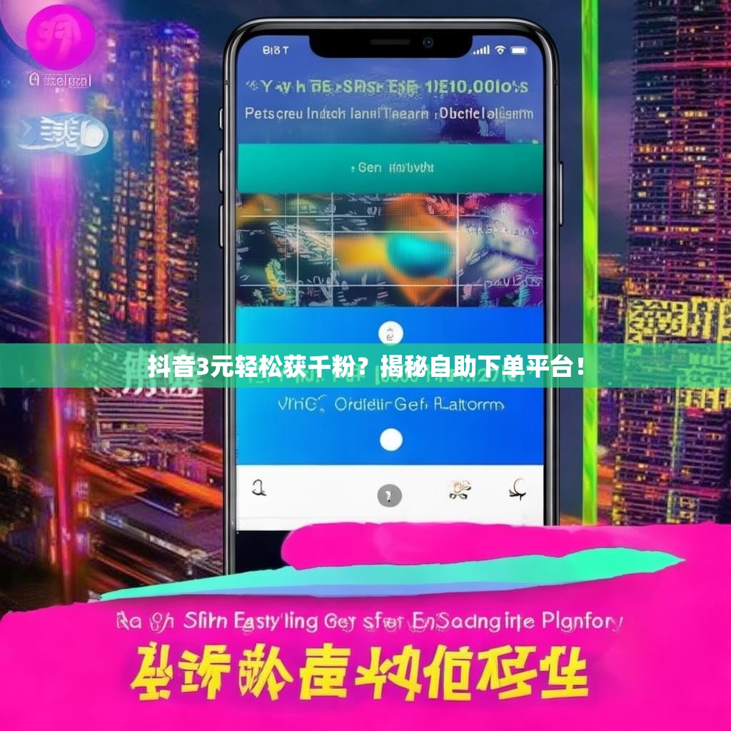 抖音3元轻松获千粉？揭秘自助下单平台！