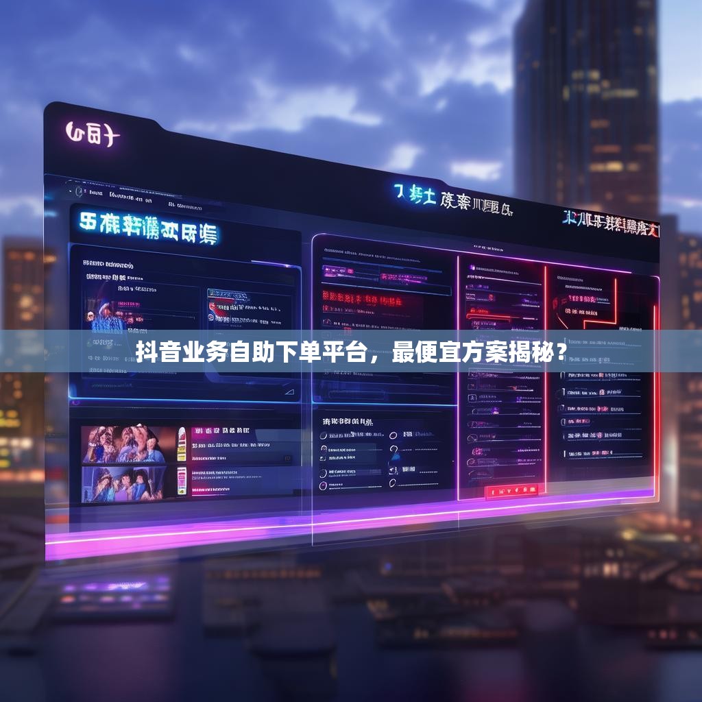 抖音业务自助下单平台，最便宜方案揭秘？