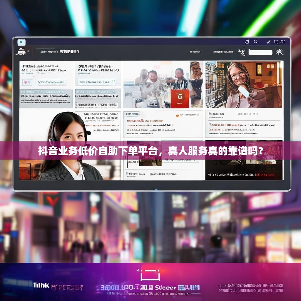 抖音业务低价自助下单平台，真人服务真的靠谱吗？