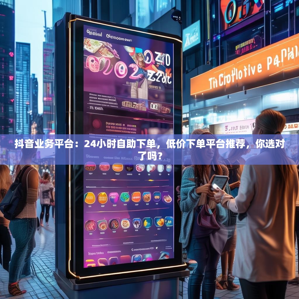 抖音业务平台：24小时自助下单，低价下单平台推荐，你选对了吗？