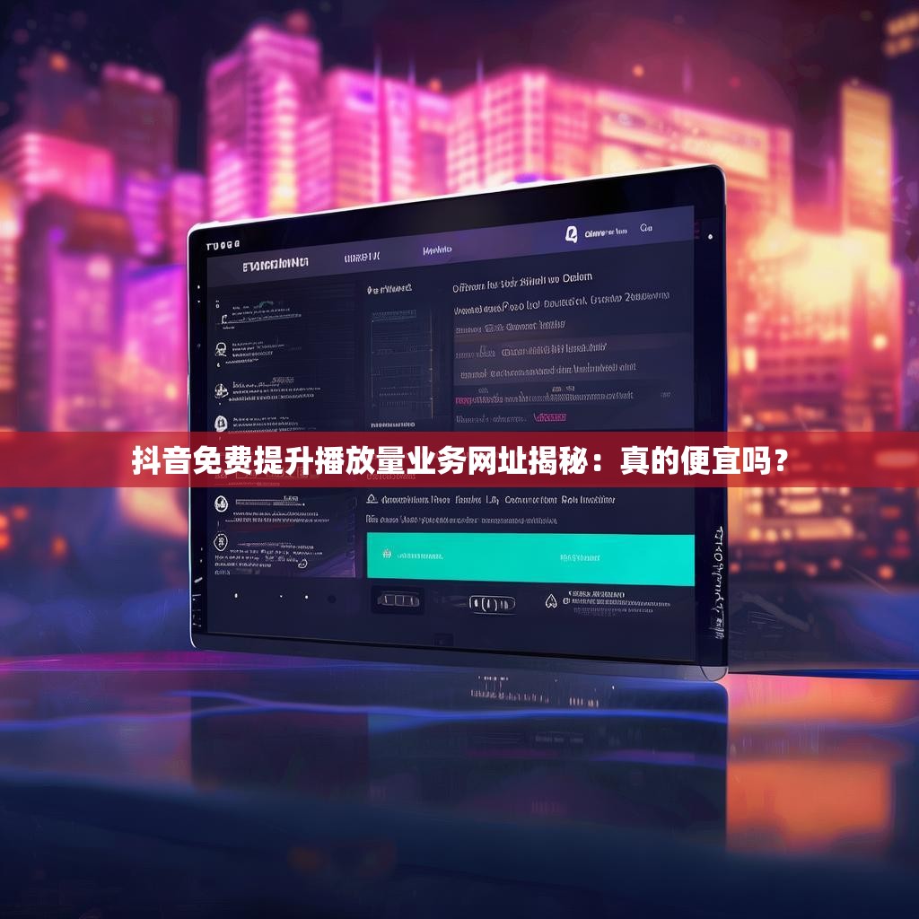 抖音免费提升播放量业务网址揭秘：真的便宜吗？