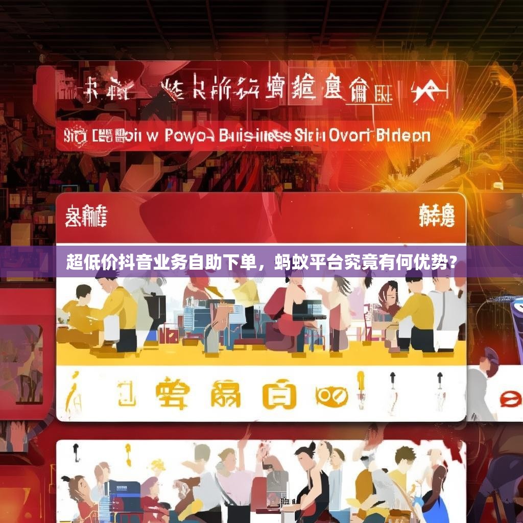 超低价抖音业务自助下单，蚂蚁平台究竟有何优势？