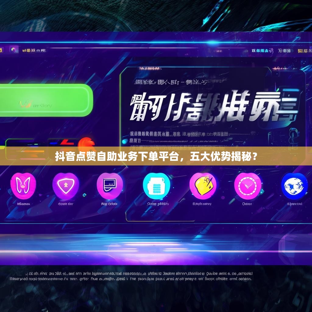 抖音点赞自助业务下单平台，五大优势揭秘？