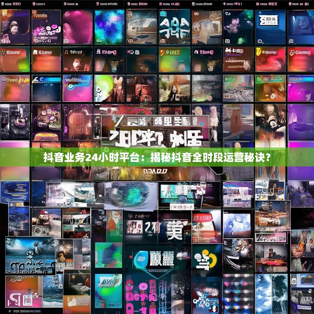 抖音业务24小时平台：揭秘抖音全时段运营秘诀？