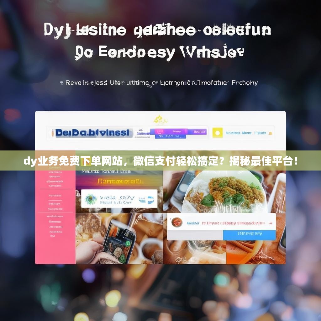 dy业务免费下单网站，微信支付轻松搞定？揭秘最佳平台！