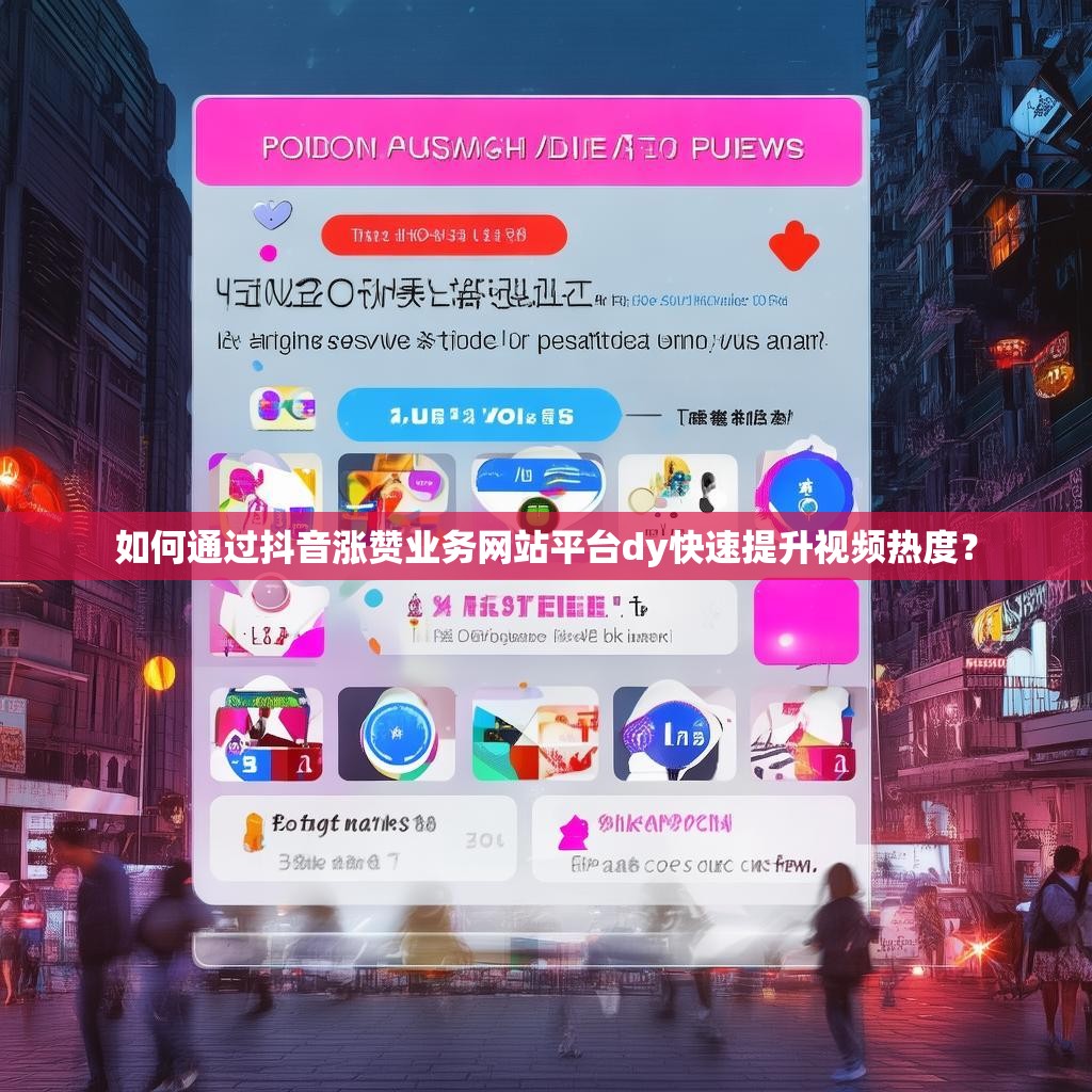 如何通过抖音涨赞业务网站平台dy快速提升视频热度？