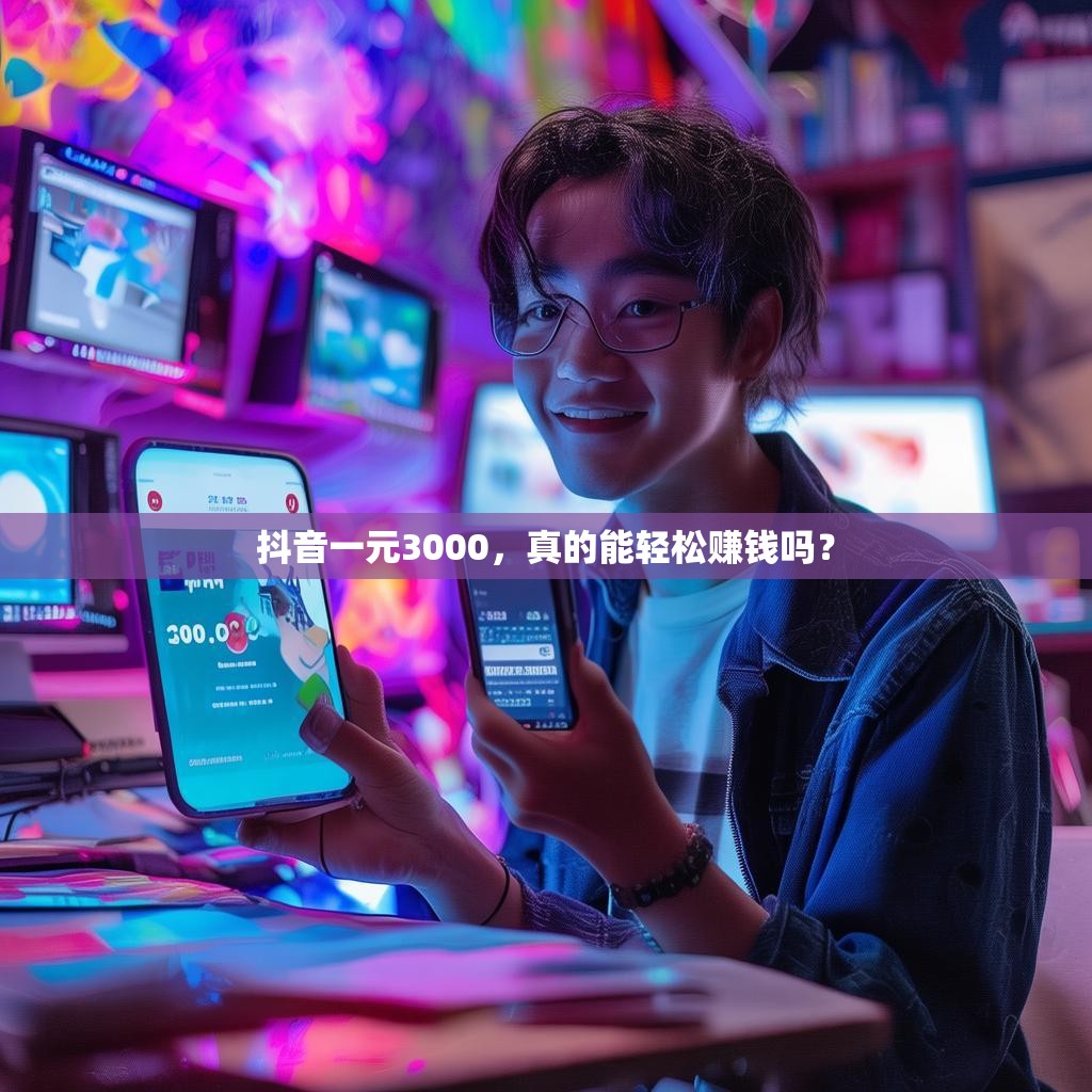 抖音一元3000，真的能轻松赚钱吗？