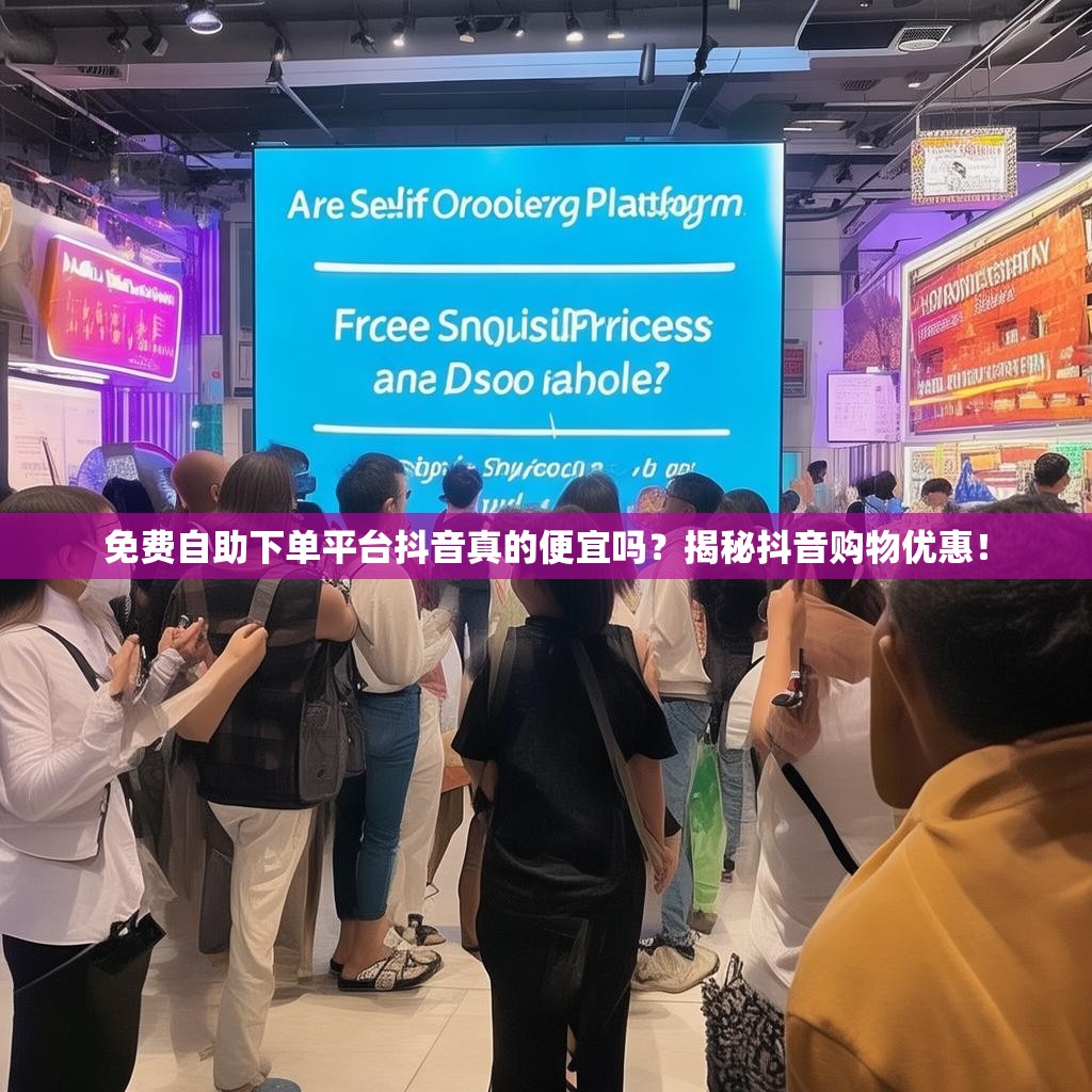 免费自助下单平台抖音真的便宜吗？揭秘抖音购物优惠！