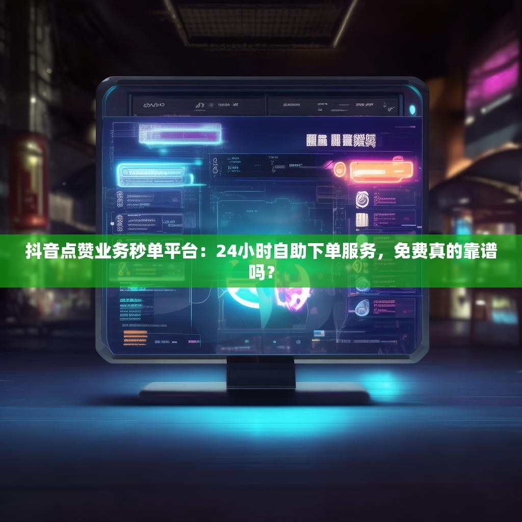 抖音点赞业务秒单平台：24小时自助下单服务，免费真的靠谱吗？
