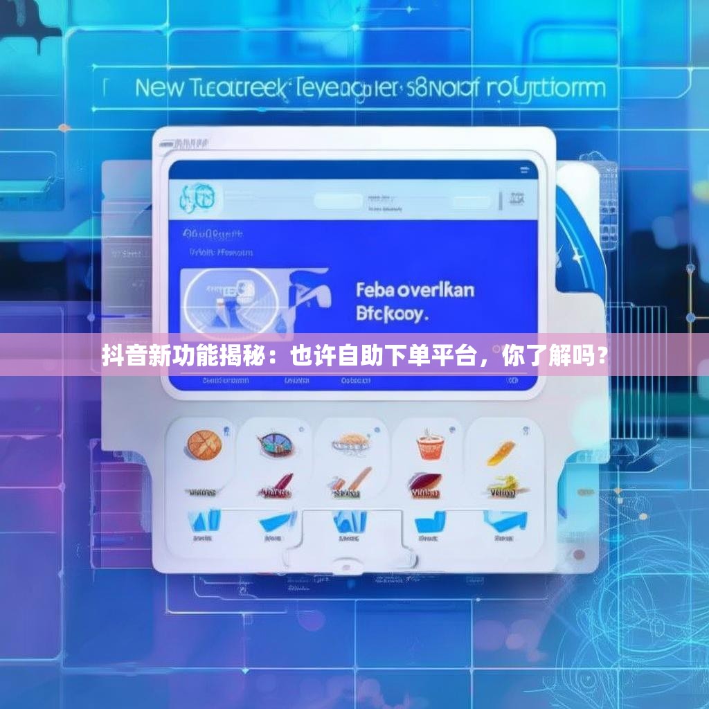 抖音新功能揭秘：也许自助下单平台，你了解吗？