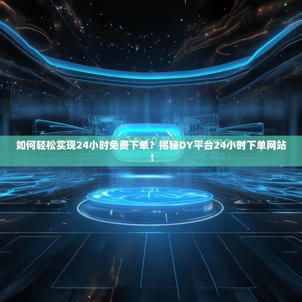 如何轻松实现24小时免费下单？揭秘DY平台24小时下单网站！